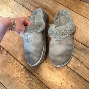 Grey ugg slippers